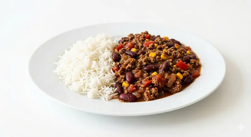 Chili con Carne mit Reis